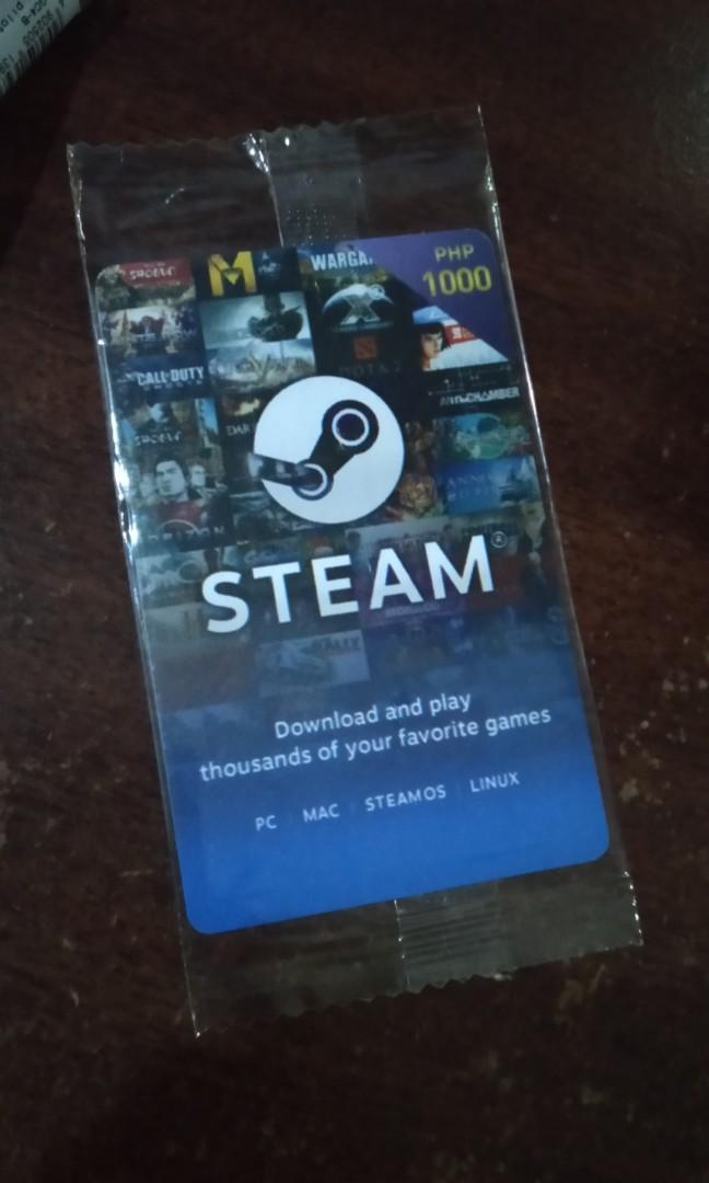 P1000 Steam Wallet Card Tickets Vouchers Gift Cards Vouchers On Carousell