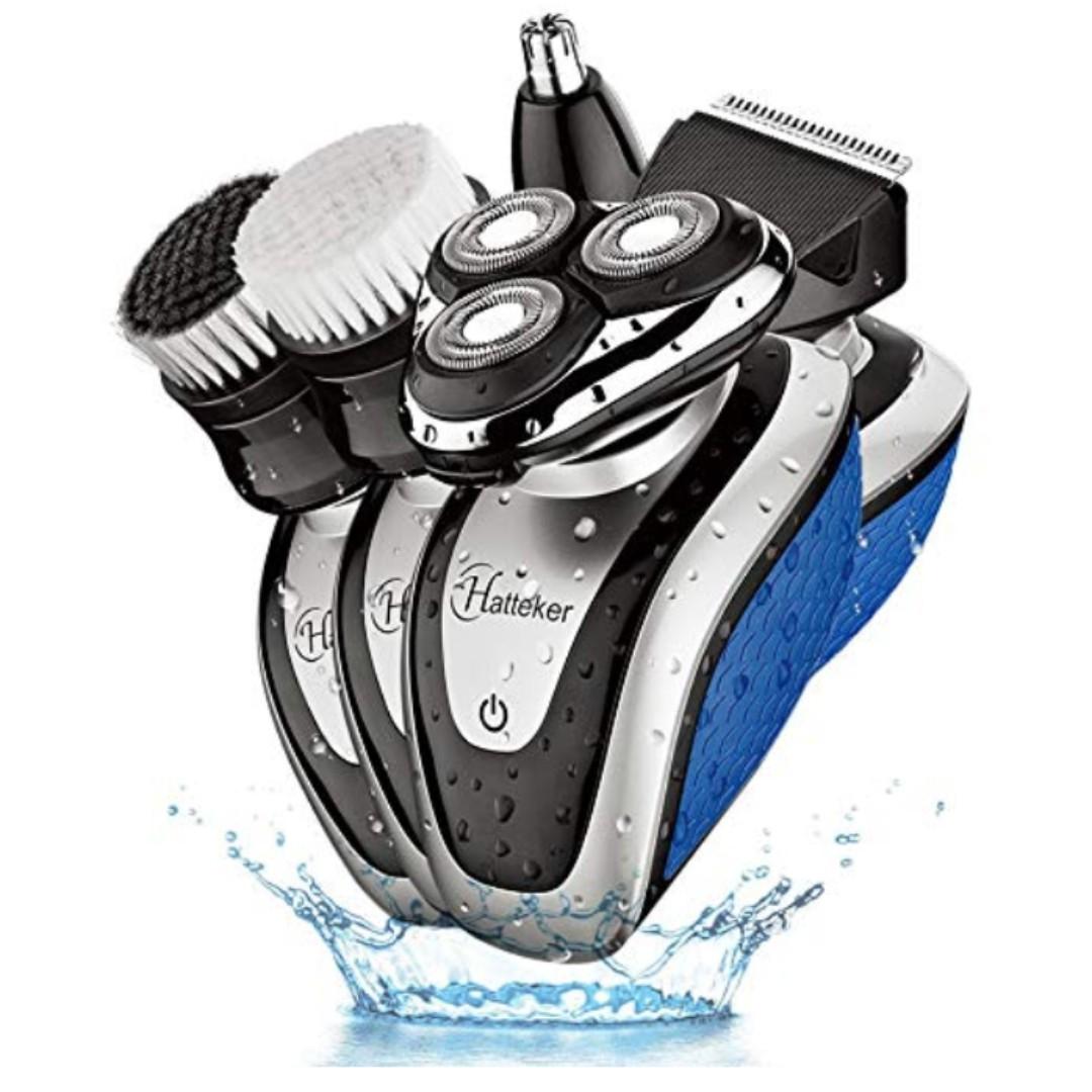 P14 Hatteker Electric Shaver Razor Dry Wet Beard Trimmer for men 5 in 1