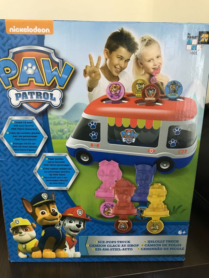 paw patrol ice pops truck