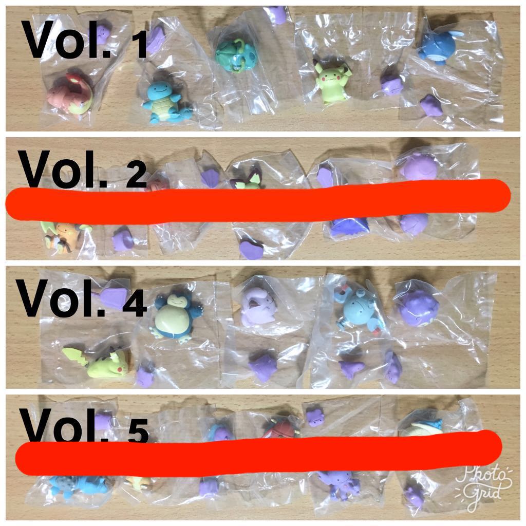 Pokemon Center Exclusive Ditto Transform Gachapon Set Figure