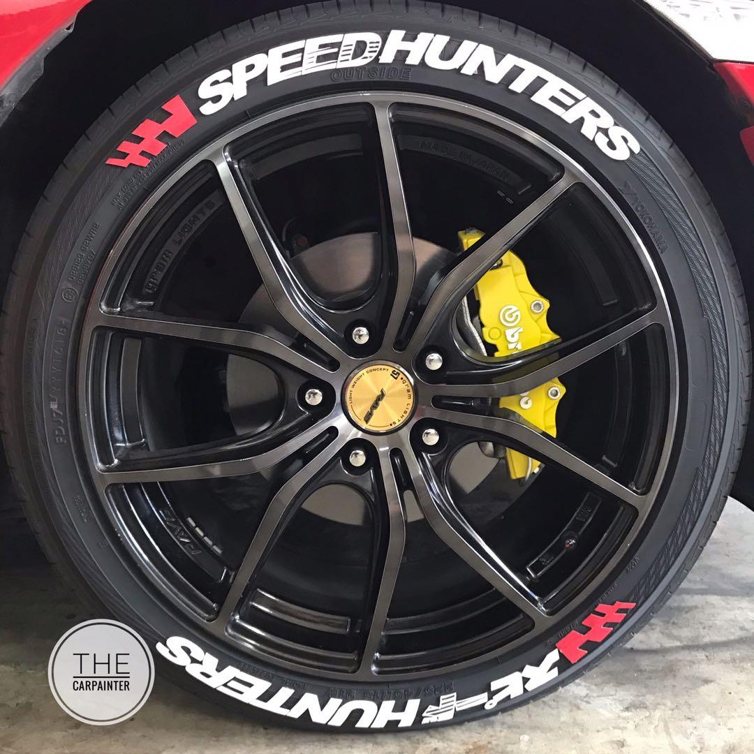 Speedhunters Tiresticker Tire Sticker Tire Decal Car Accessories Tyres Rims On Carousell