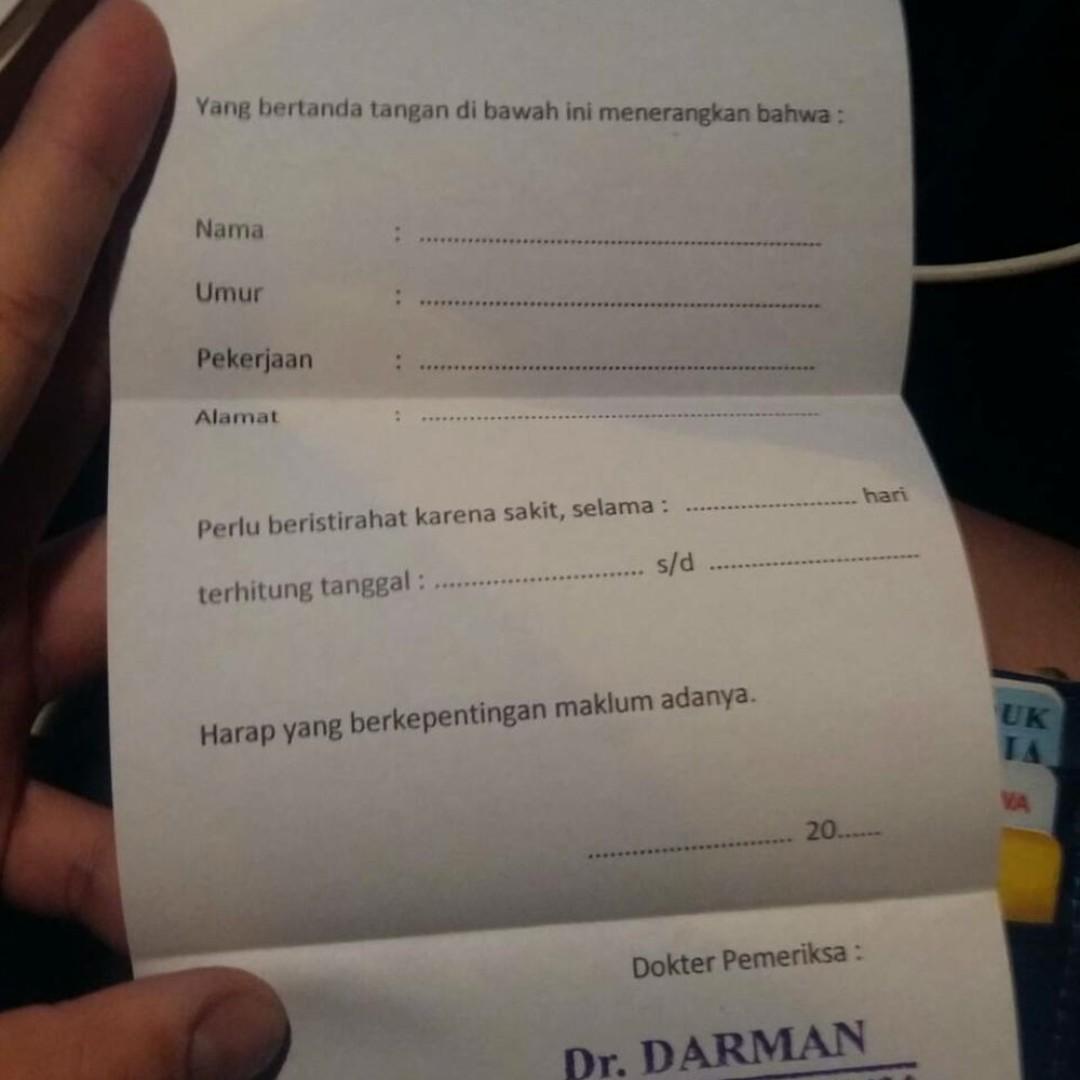 Surat Dokter Kosongan Everything Else Others On Carousell