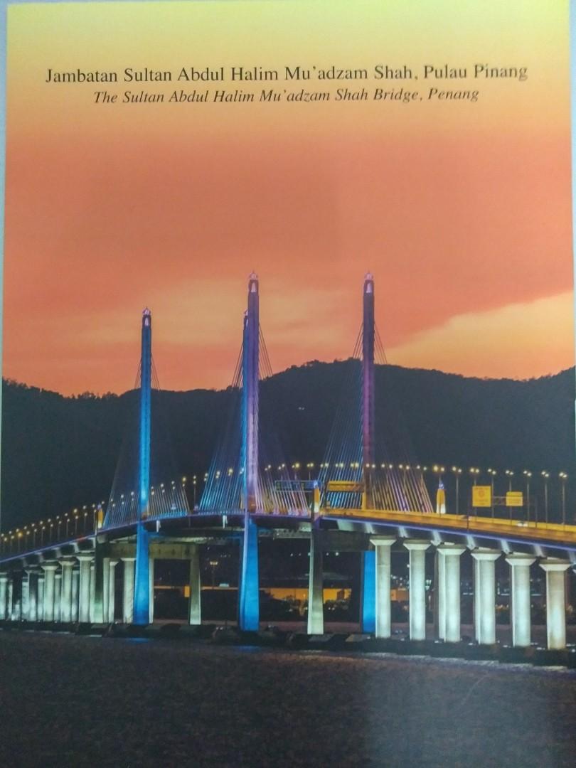 The Sultan Abdul Halim Mu Adzam Shah Bridge Penang Stamp Folder Set Antiques Stamps On Carousell