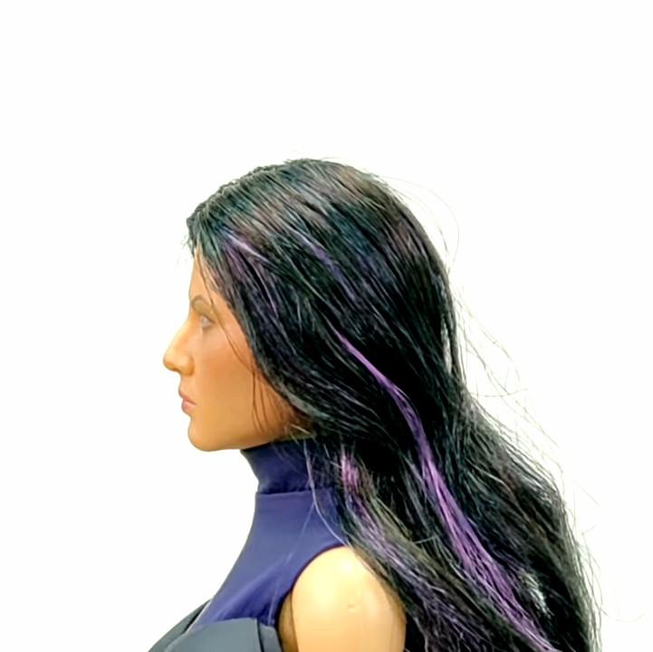Toys Era Psylocke Head sculpt with Purple Highlights Female XMen