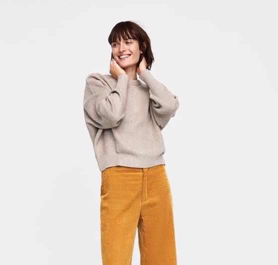 Zara diagonal knit sweater cheap
