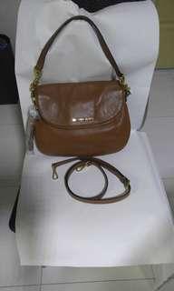 💯% Authentic Michael Kors Bedford Tan/Brown/Cognac Tassel Convertible Bag
