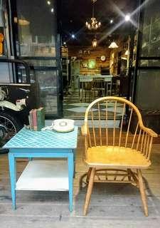 Vintage Americana。復古事 溫莎椅 木椅 加購藍色桌几可享特價