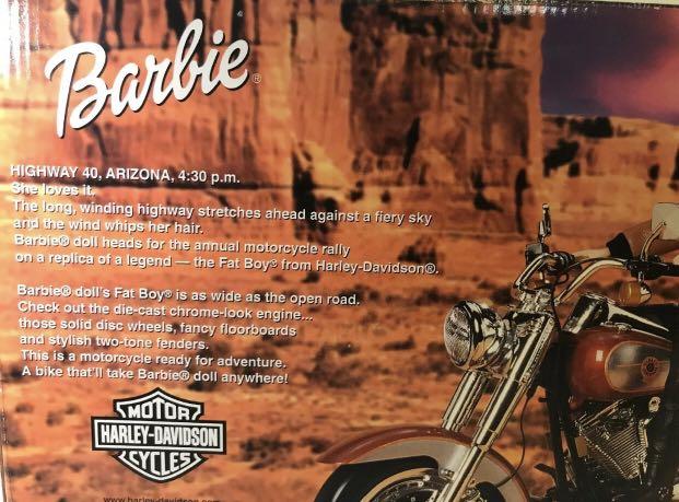 1999 Collectible Edition Barbie Harley Davidson Fat boy Motorcycle