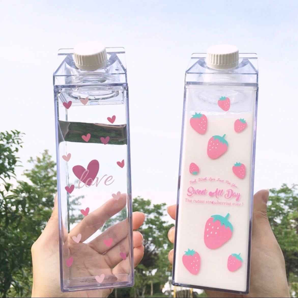 500ML Milk Carton Shape Water Bottle, Everything Else on Carousell