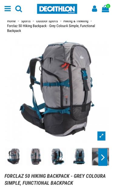 decathlon backpack 50l