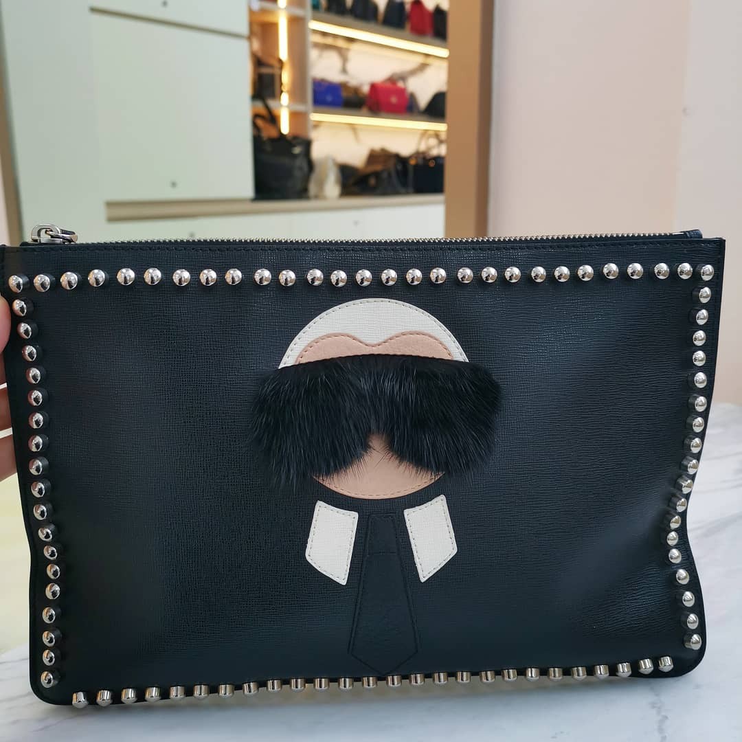Almost new Fendi Karlito clutch Women s Fashion Bags Wallets Clutches on Carousell