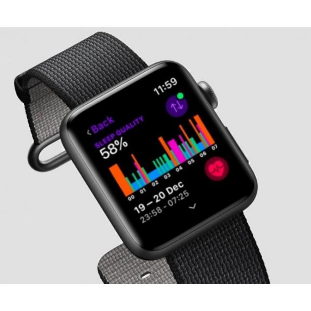 apple watch series 4 gps space gray aluminum case with black sport band