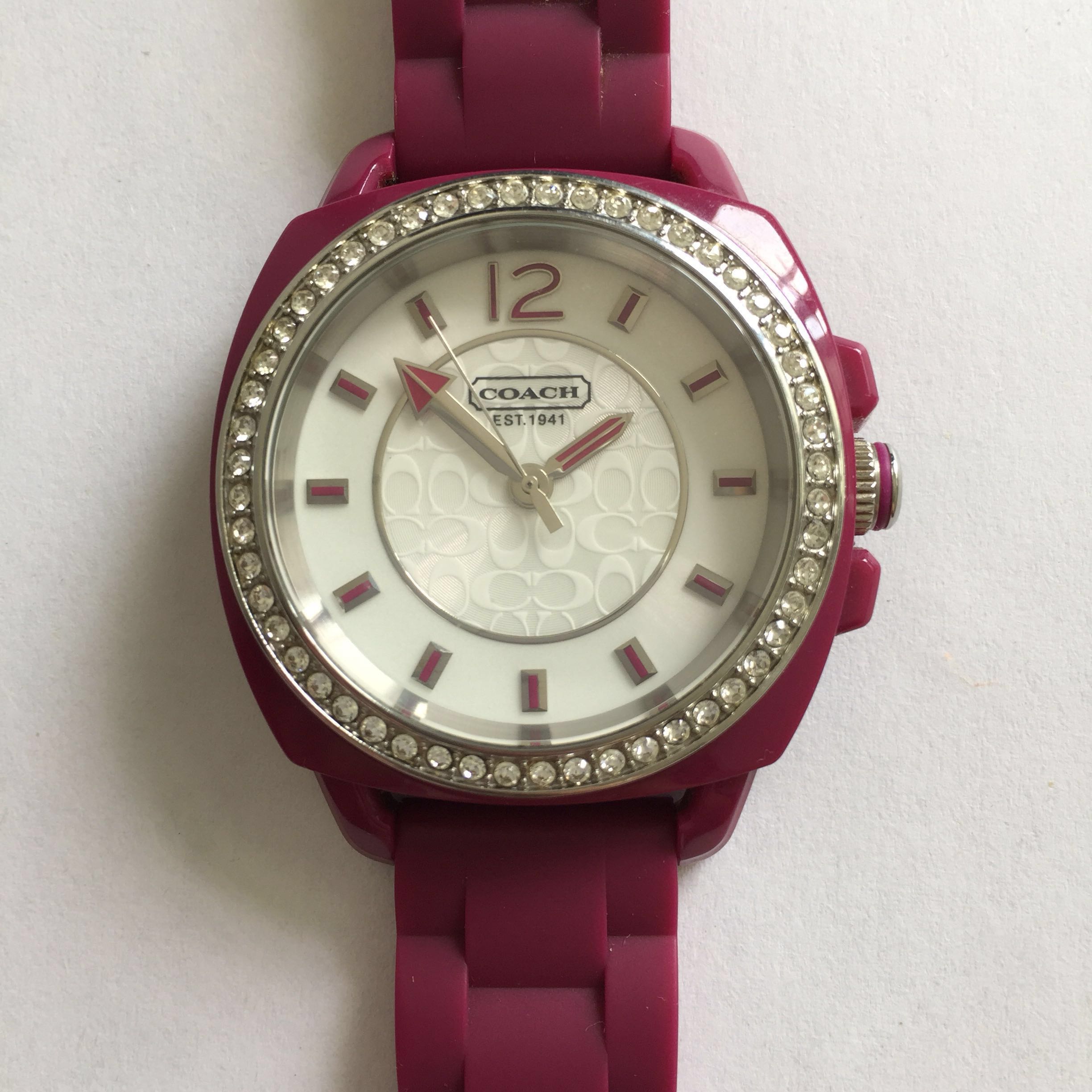 Purple coach cheap watch