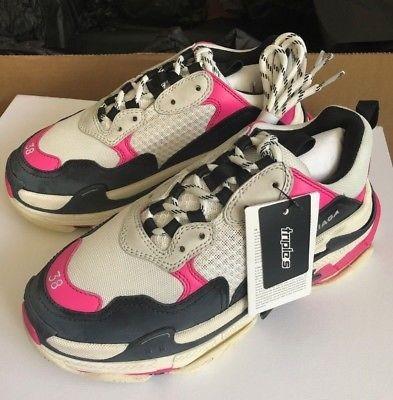 balenciaga triple s pink black