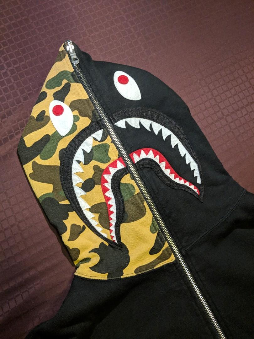 Bape reversible shark hoodie shop