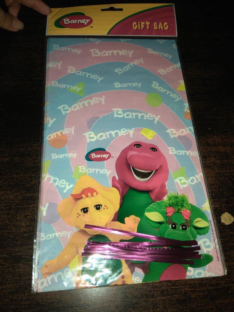 Barney Party Bag Goodies Bag Gift Bag, Babies & Kids, Going Out, Diaper ...