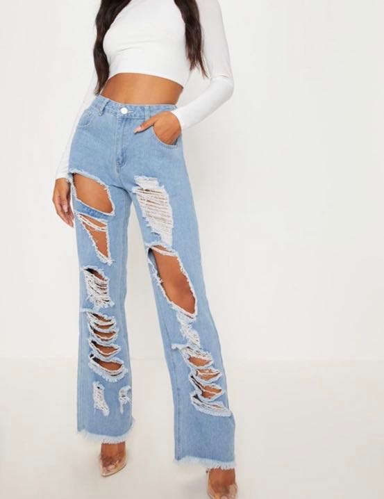 retro ripped jeans