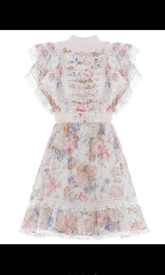 Bowie frill mini sales dress