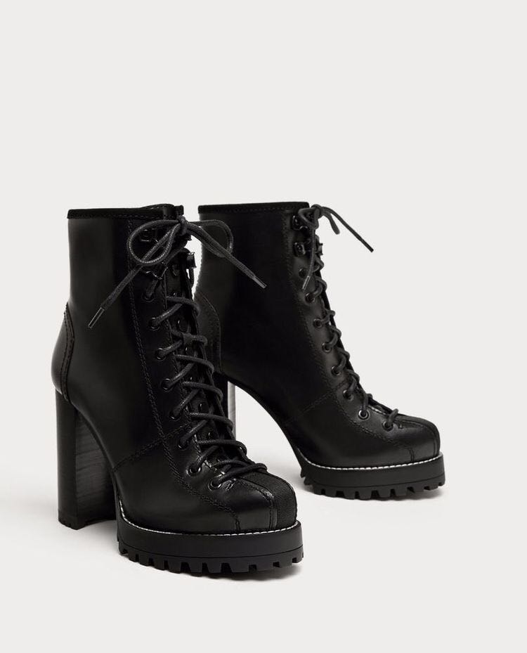 Zara lace boots on sale