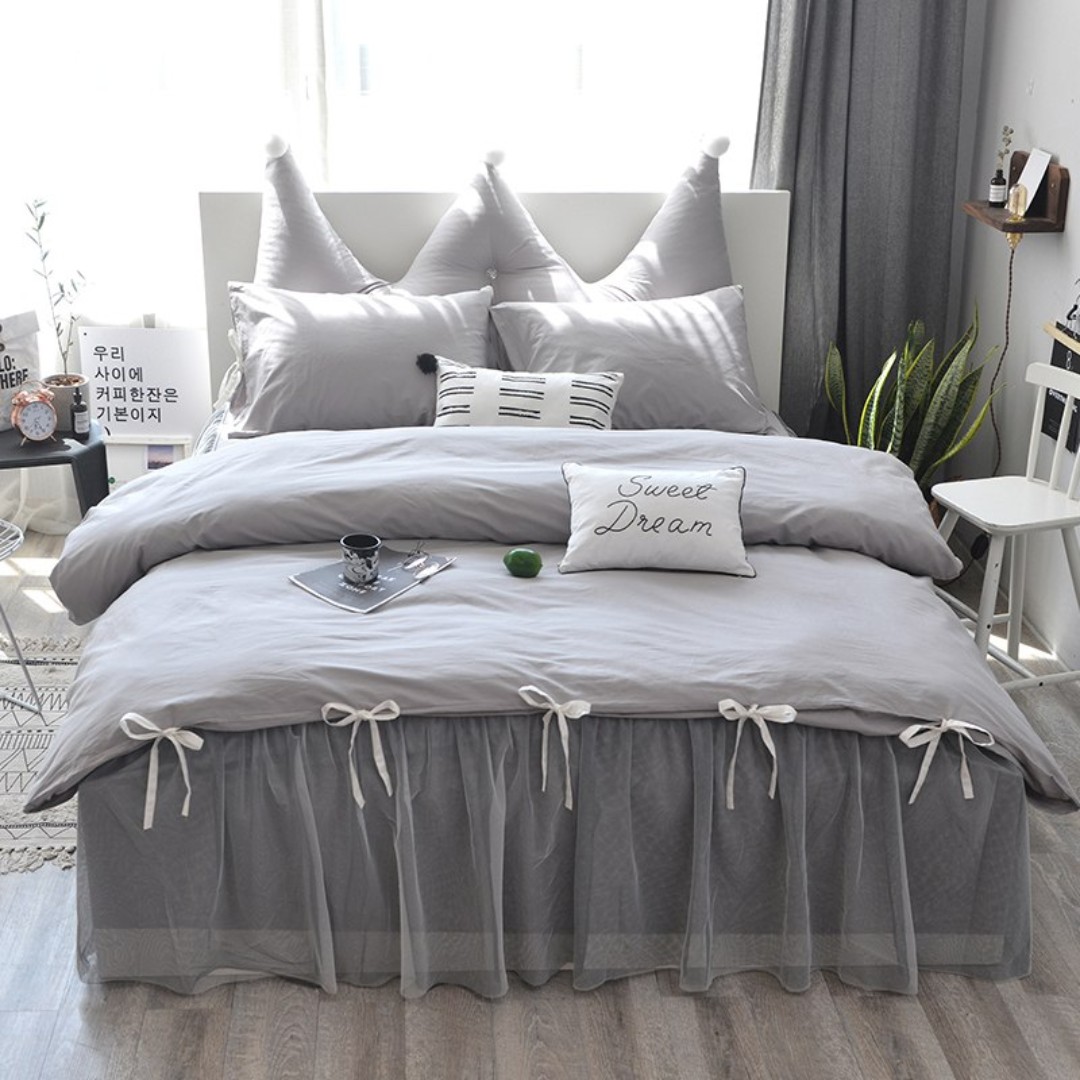 Cadar Katil Exclusive Bedding Bed Sheet Sweet Lace Home