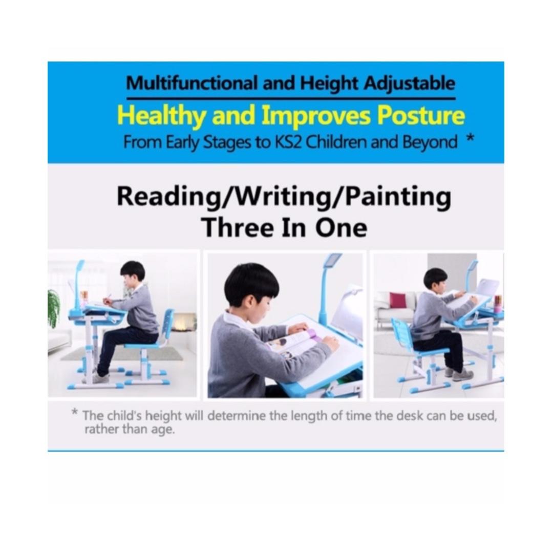 Child Ergonomic Study Desk Chair C W Led Light Furniture