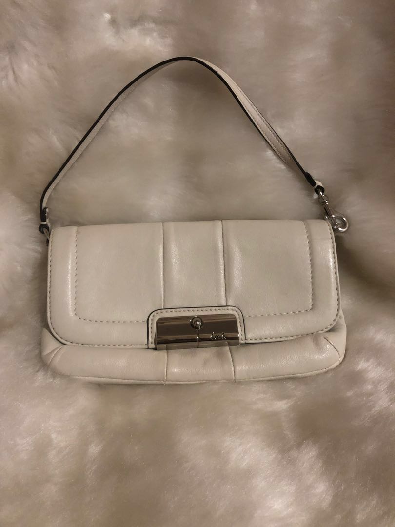 Coach Off-white Clutch Bag, Fashion, Bags & Wallets, Clutches on Carousell