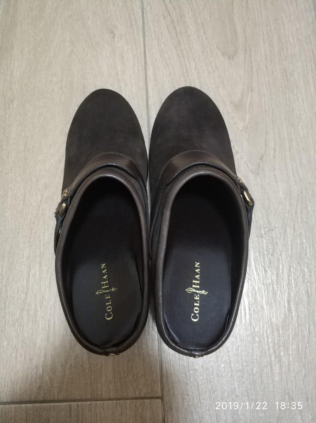 Cole Haan Nike Air Block Heel Grey Color Genuine Leather F12 D38580 US Patent 5713141 Loafers Carousell