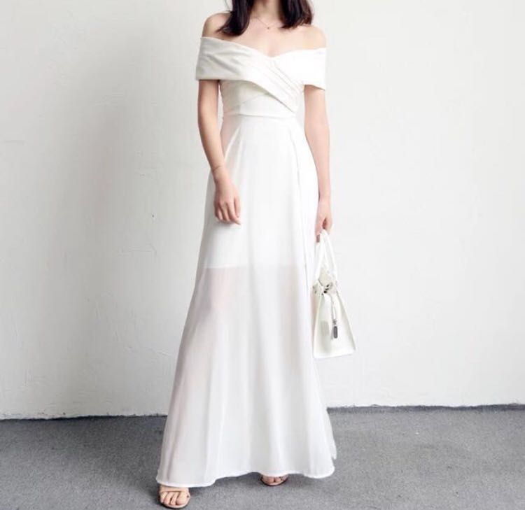 Cross off shoulder dress sale