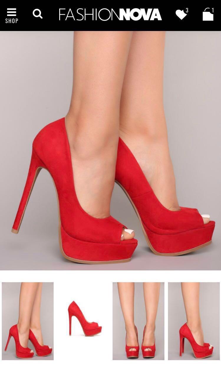red heels fashion nova