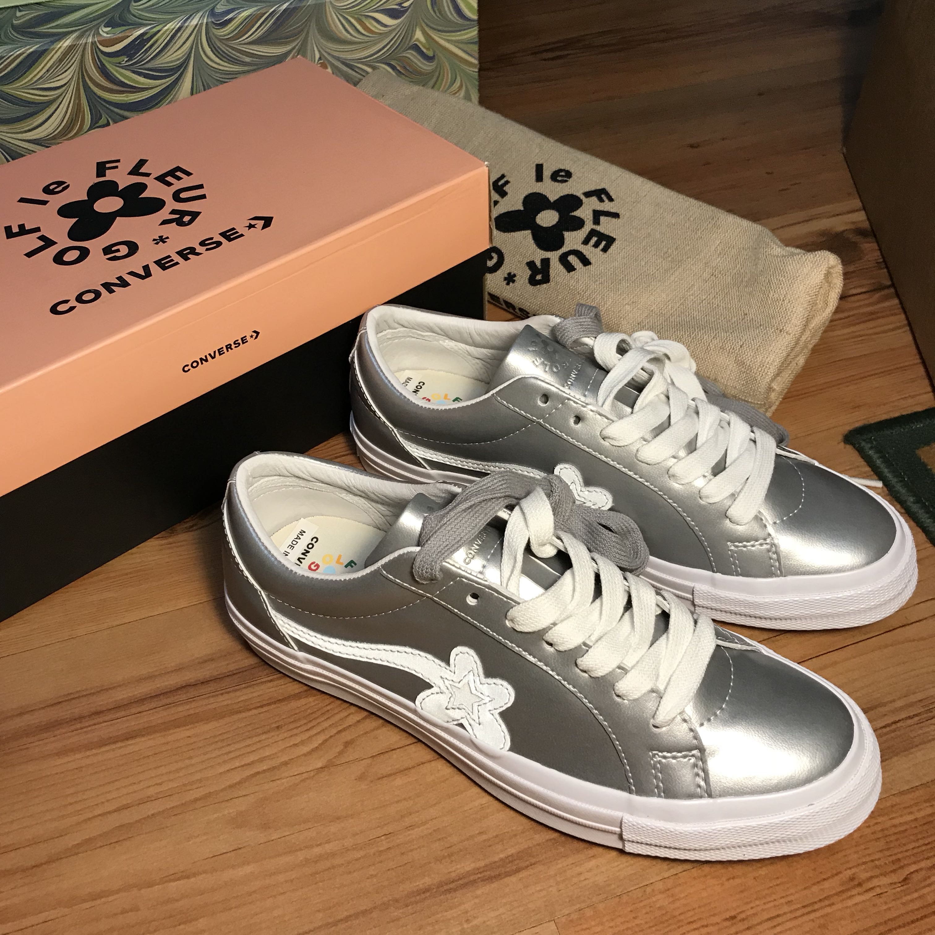 GOLF LE FLEUR CONVERSE 3M REFLECTIVE LEATHER SNEAKERS, Men's Fashion,  Footwear, Sneakers on Carousell