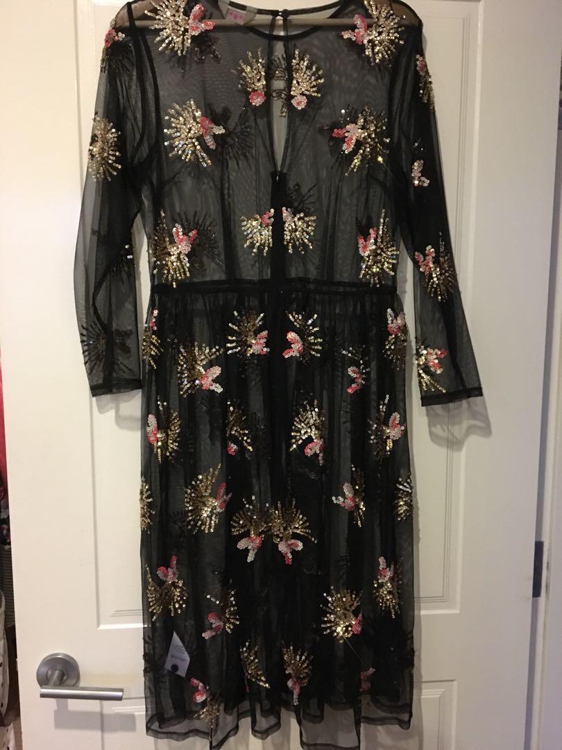Gorman Wattle Bush Sequin Dress Size 14 Women s Fashion Clothes on Carousell