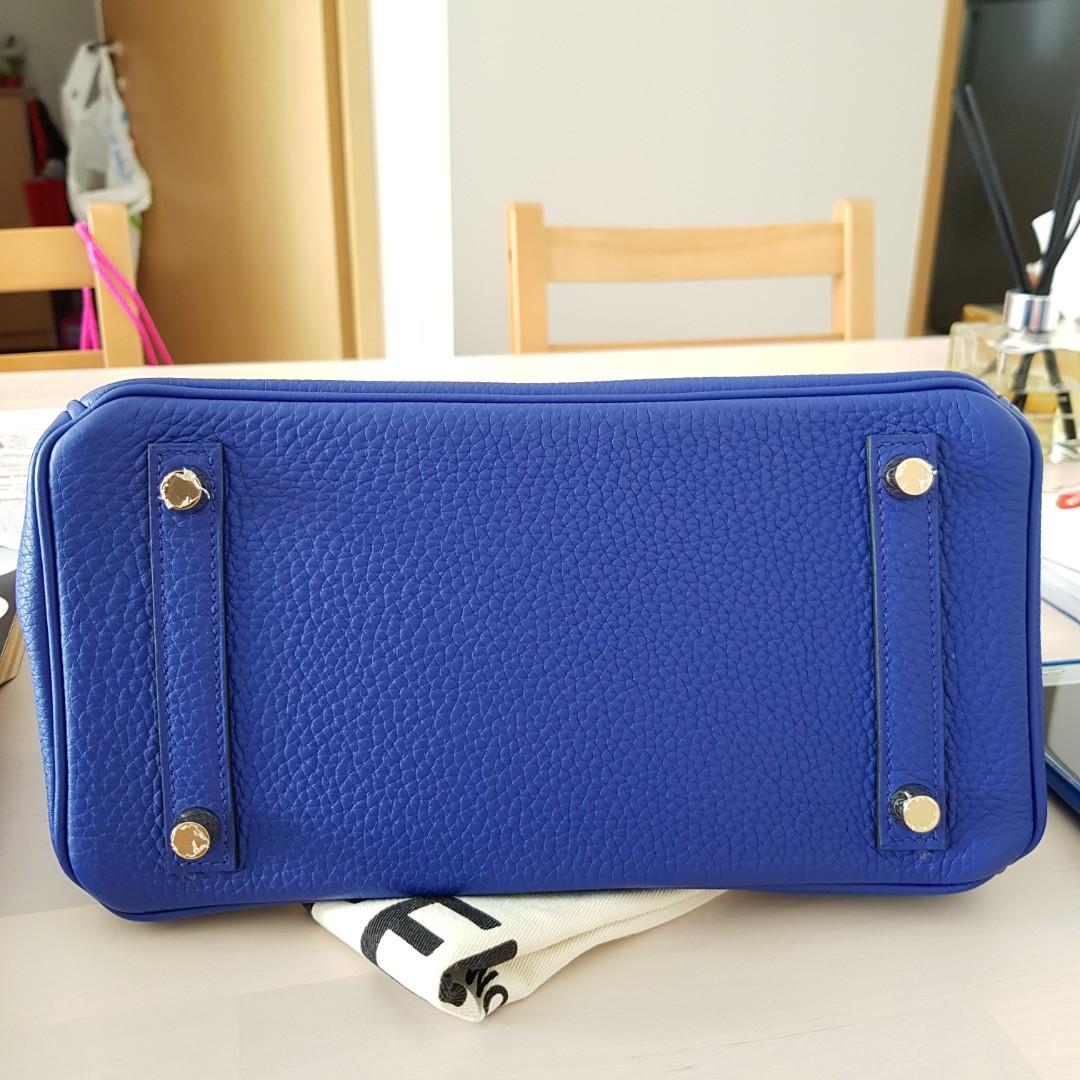 Hermes Birkin 25cm togo 7T Electric blue Gold Hardware Full Handmade -  lushenticbags