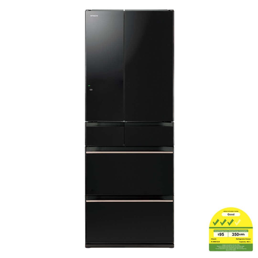 HITACHI RHW610JS 463L SIDEBYSIDE 6DOOR FRIDGE (3 TICKS), TV & Home