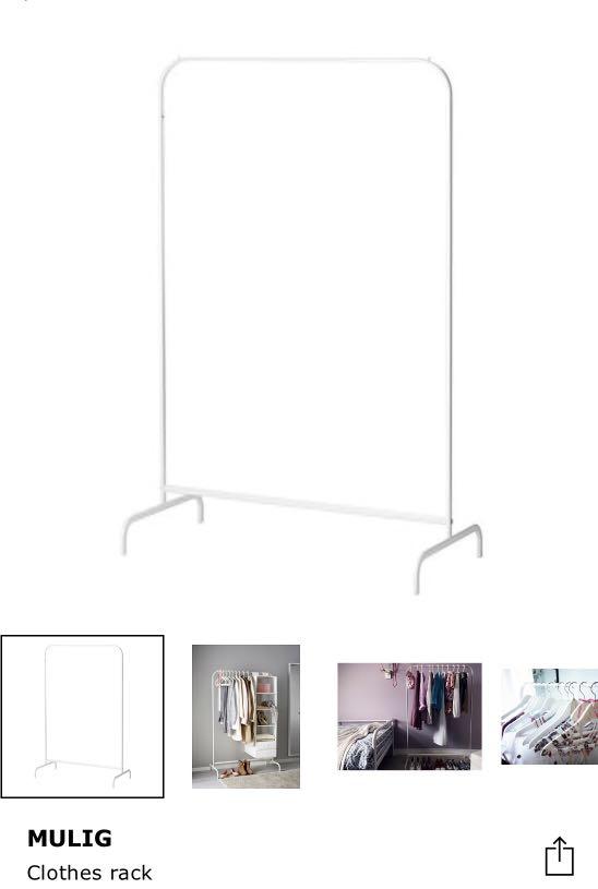 Ikea clothes rack, Furniture & Home Living, Home Improvement