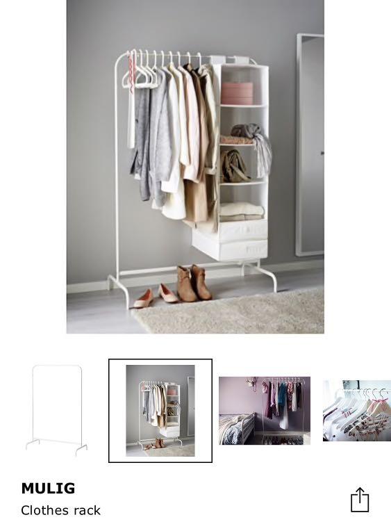 Ikea clothes rack, Furniture & Home Living, Home Improvement