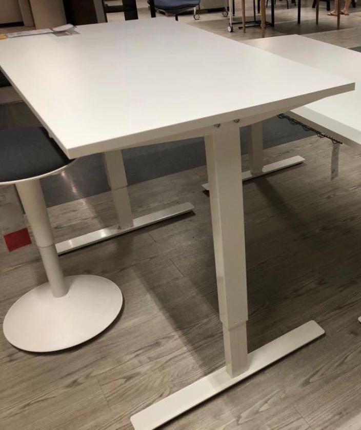 Ikea Skarsta White Adjustable Desk Sit Stand Furniture Tables