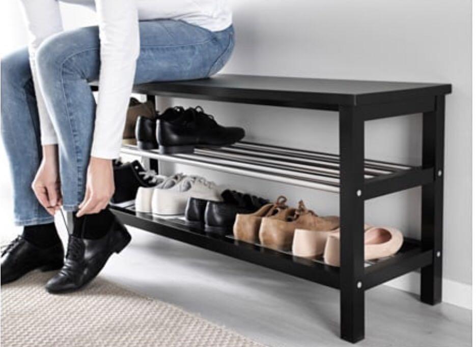 Ikea tjusig shoe rack assembly on sale