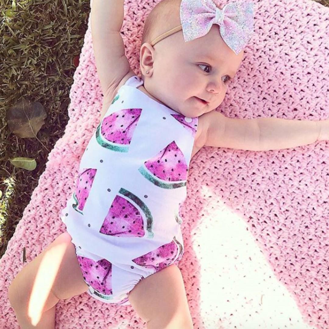 watermelon onesie baby