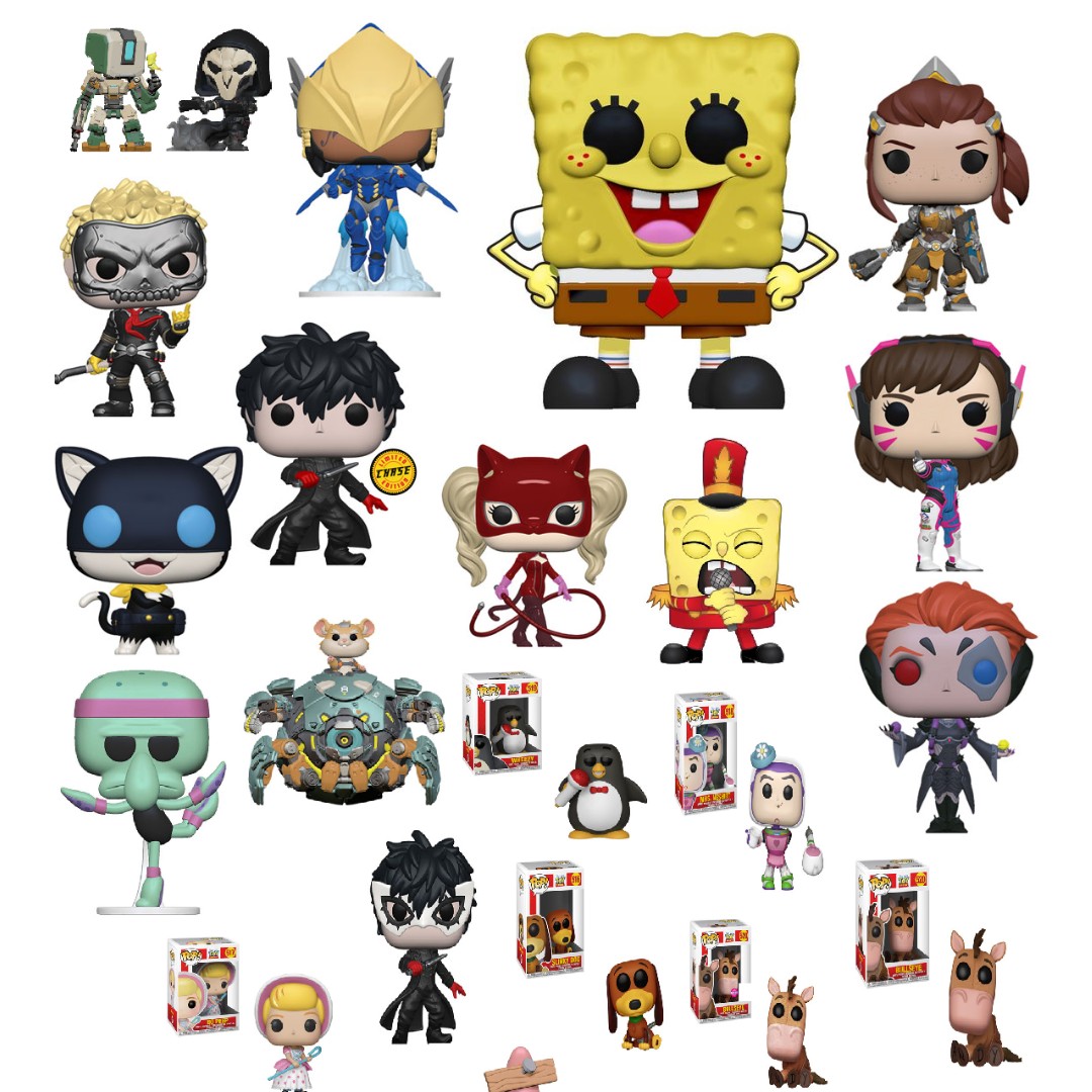 Janurary 2019 Funko Pop Preorder Part 1 Ft Spongebob Squidward Patrick Protagonist Joker Panther Skull Morganna Dva Moira Hammond Bastion Brigitte Pharah Reaper Woody Wheezy Slinky Dog Buzz As Mrs Nesbit Bullseye