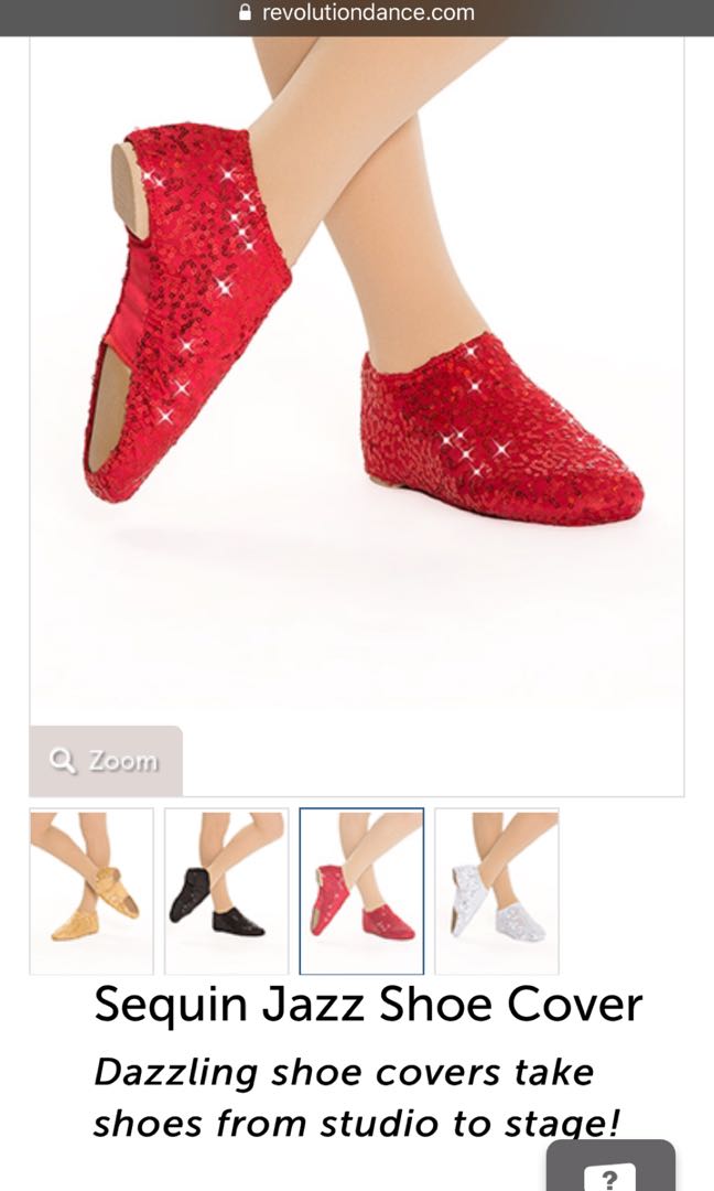 Red sequin shoe sale covers