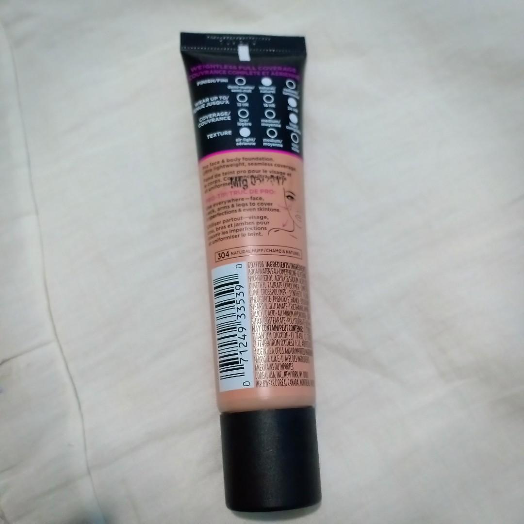 Loreal Infallible Total Cover (Category: Makeup) located in Antipolo. Submitted by preloved.by.mmm (Listing ID 211082040, Image 2). Description: Shade: 304 Natural Buff Used twice. 60%-70% full.