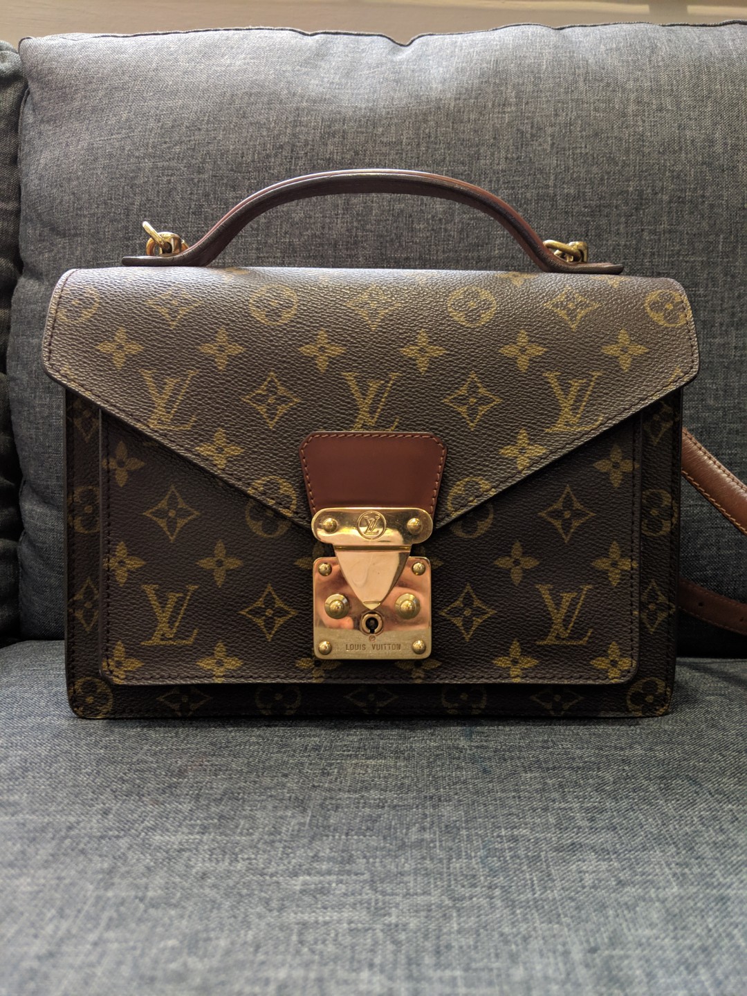 Louis Vuitton monogram Monceau 26 second clutch shoulder bag 2Way M51187  #5476P