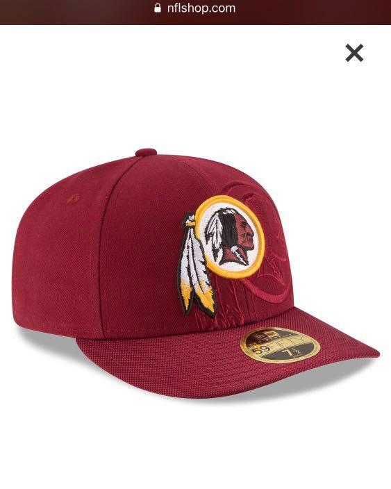 Men s Washington Redskins New Era Burgundy Black Fitted Hat Men s