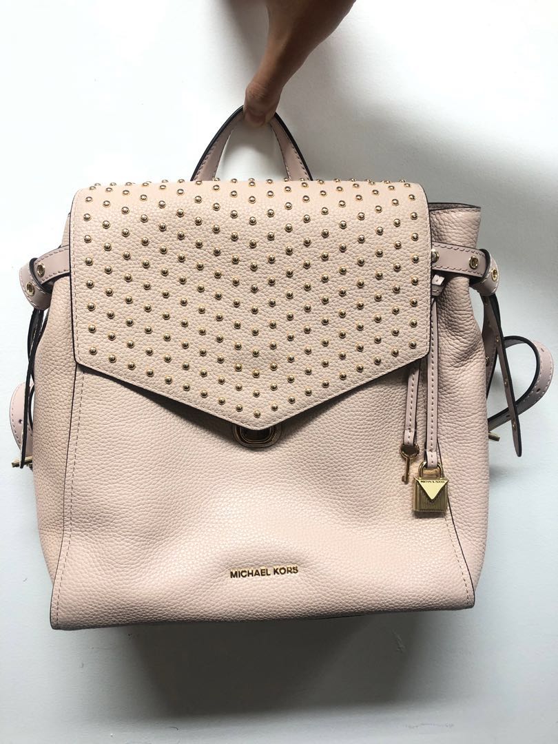 Michael Kors Backpack Bristol Medium Studded Leather 30H7GZKB2I, Fesyen  Wanita, Tas & Dompet di Carousell