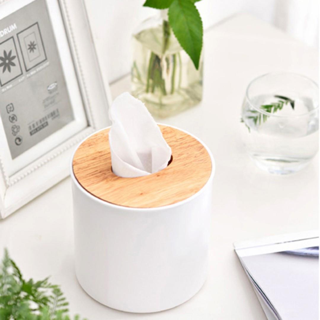 round tissue box