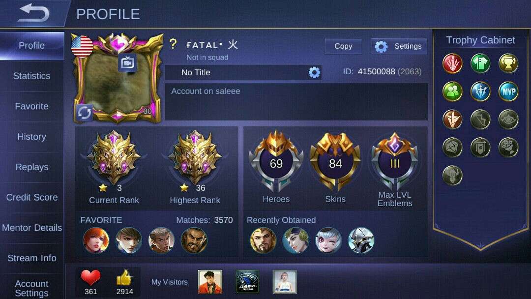 Mobile legends account, Video Gaming, Gaming Accessories, Game Gift ...