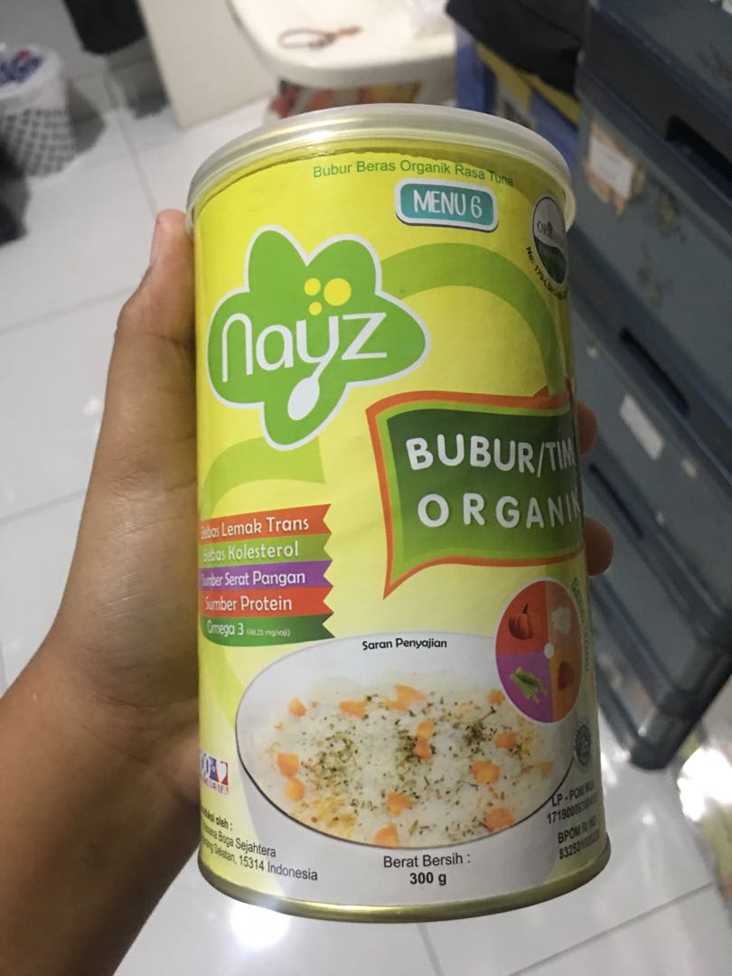 Nayz Bubur Tim Organik Menu 6 Ikan Tuna Makanan Minuman Makanan Instan Di Carousell