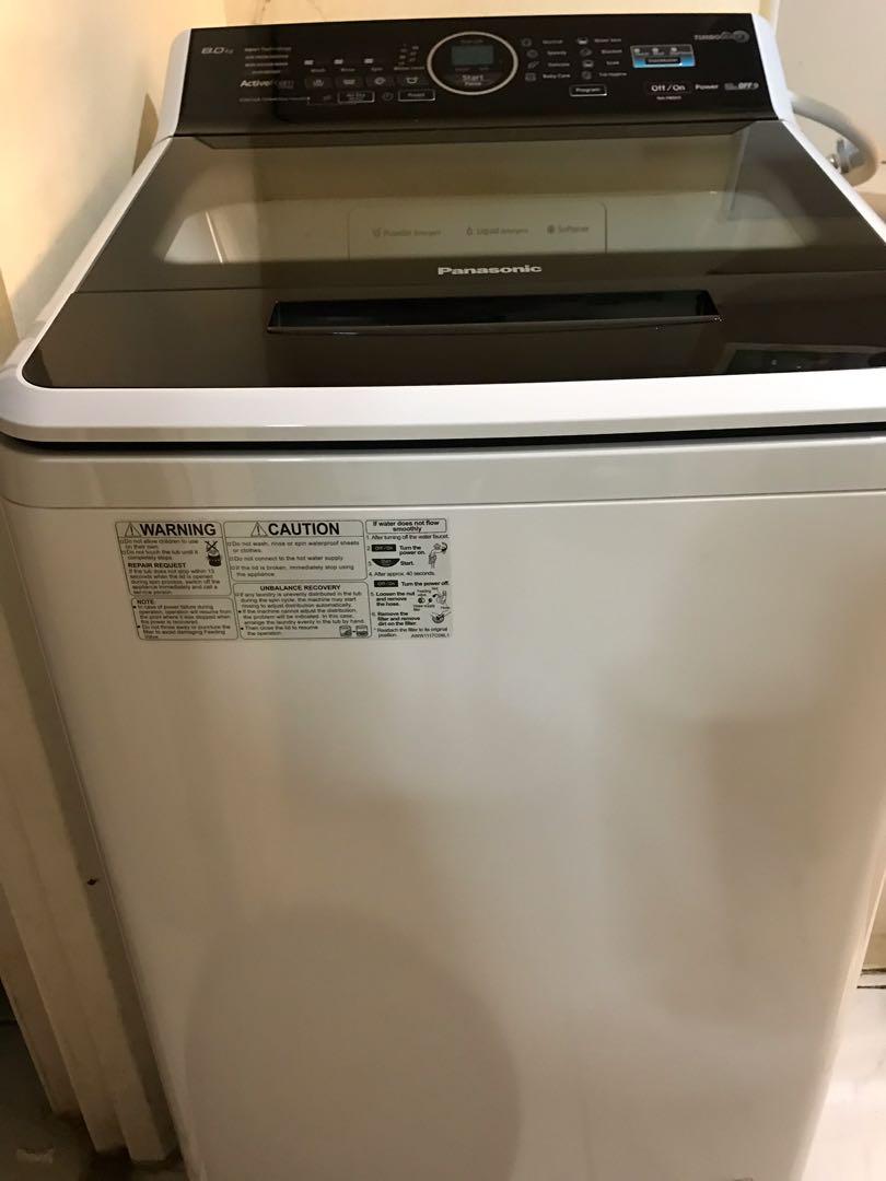 Panasonic Fully Automatic Washing Machine 8kgs Capacity NAF80A5, TV