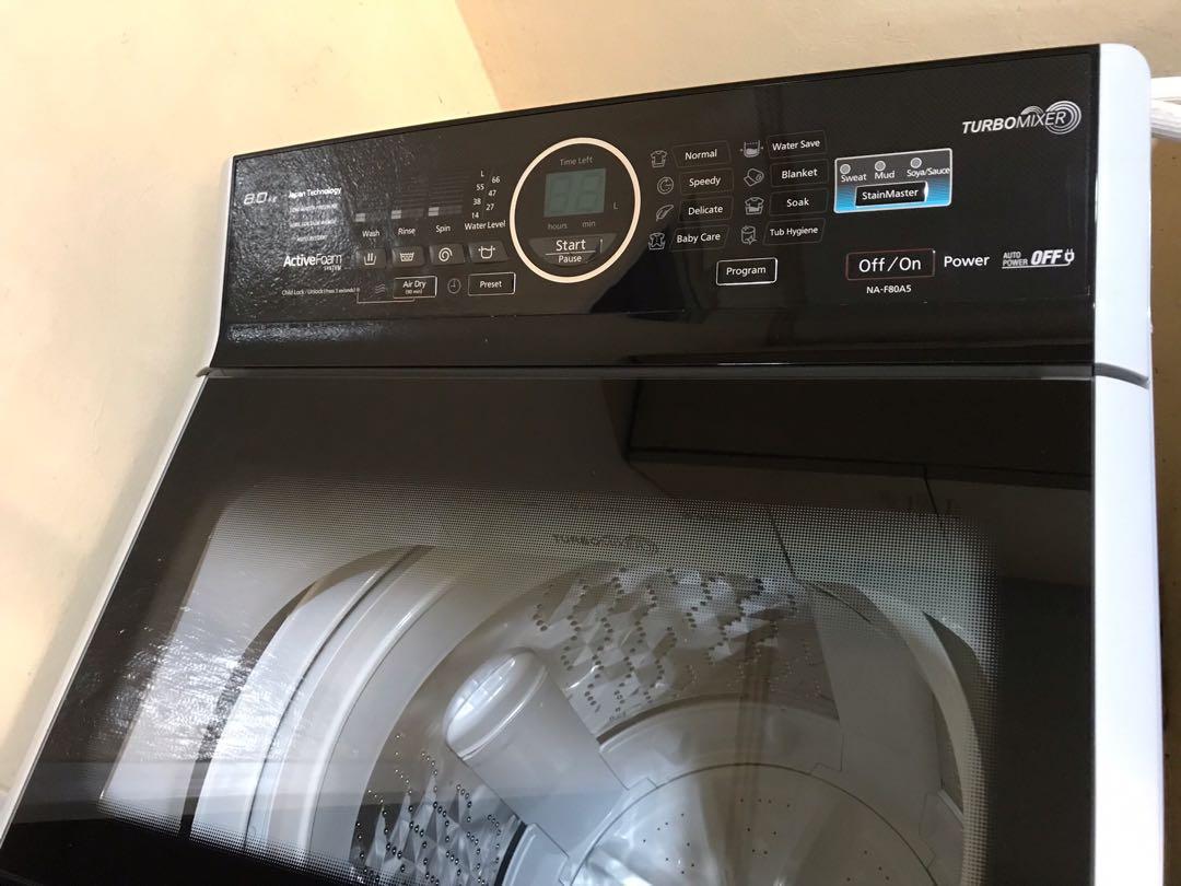 Panasonic Fully Automatic Washing Machine 8kgs Capacity NAF80A5, TV