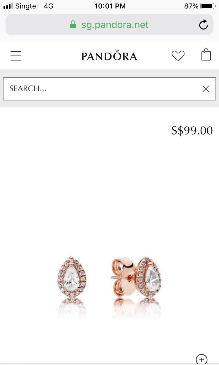 Radiant teardrop earrings best sale pandora